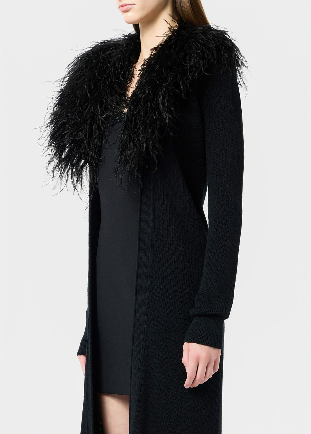 Long cardigan with faux fur collar  Blumarine - large image number 2