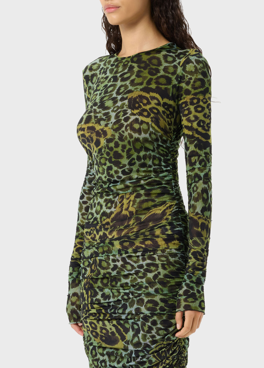 Vestido largo de jersey con estampado de mariposas-animal  Blumarine - large image number 2