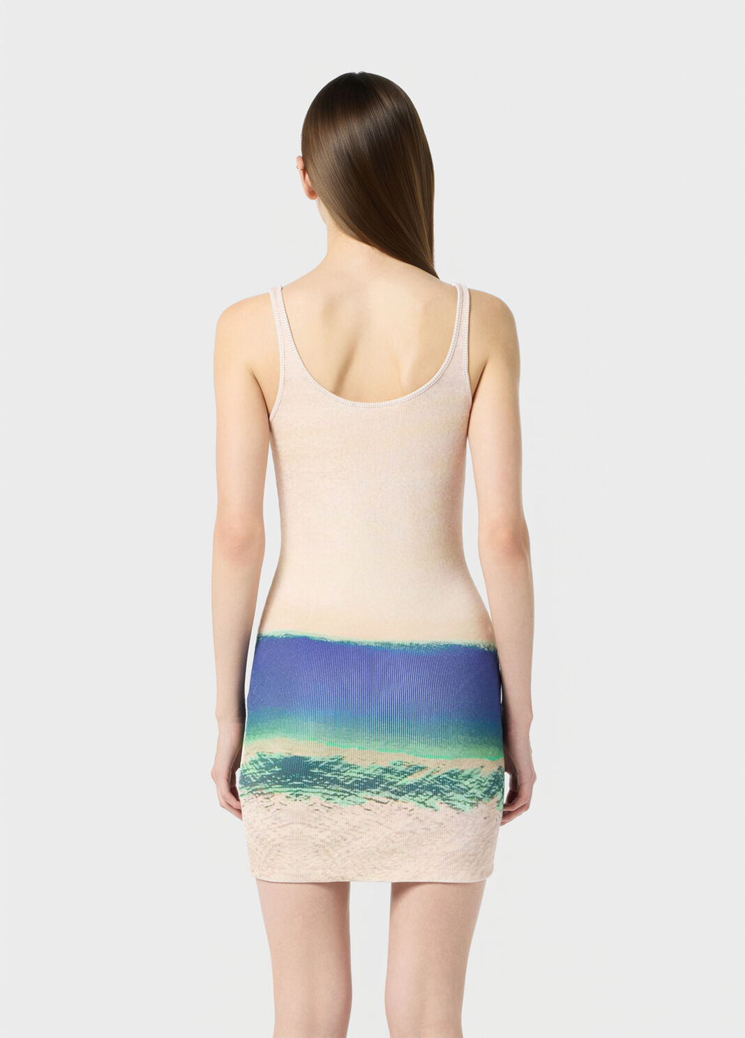 Short ribbed dress with digital print  Blumarine - large image number 1