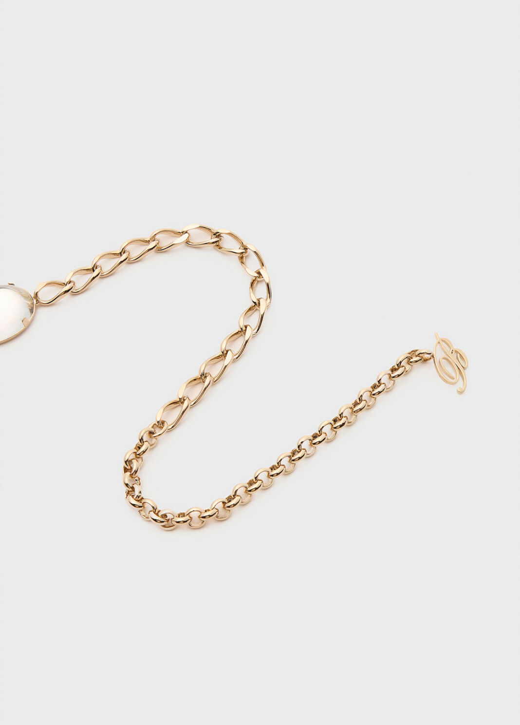 Brass necklace with gemstones and B monogram  Blumarine - large image number 1