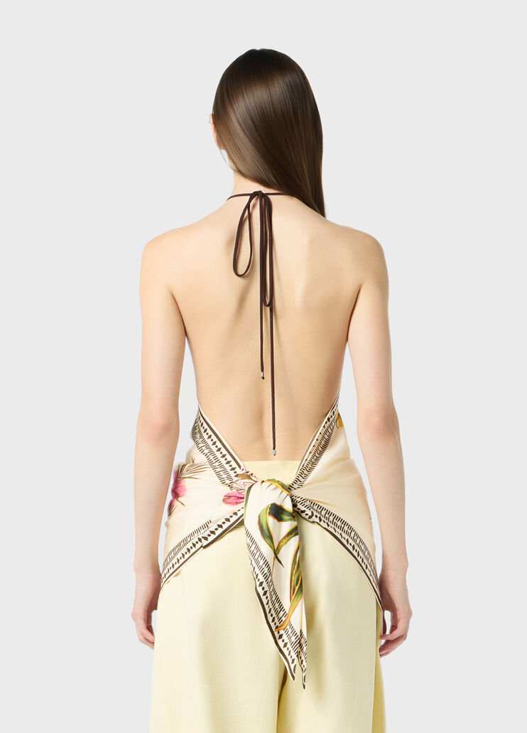 Printed twill scarf top  Blumarine - large image number 1
