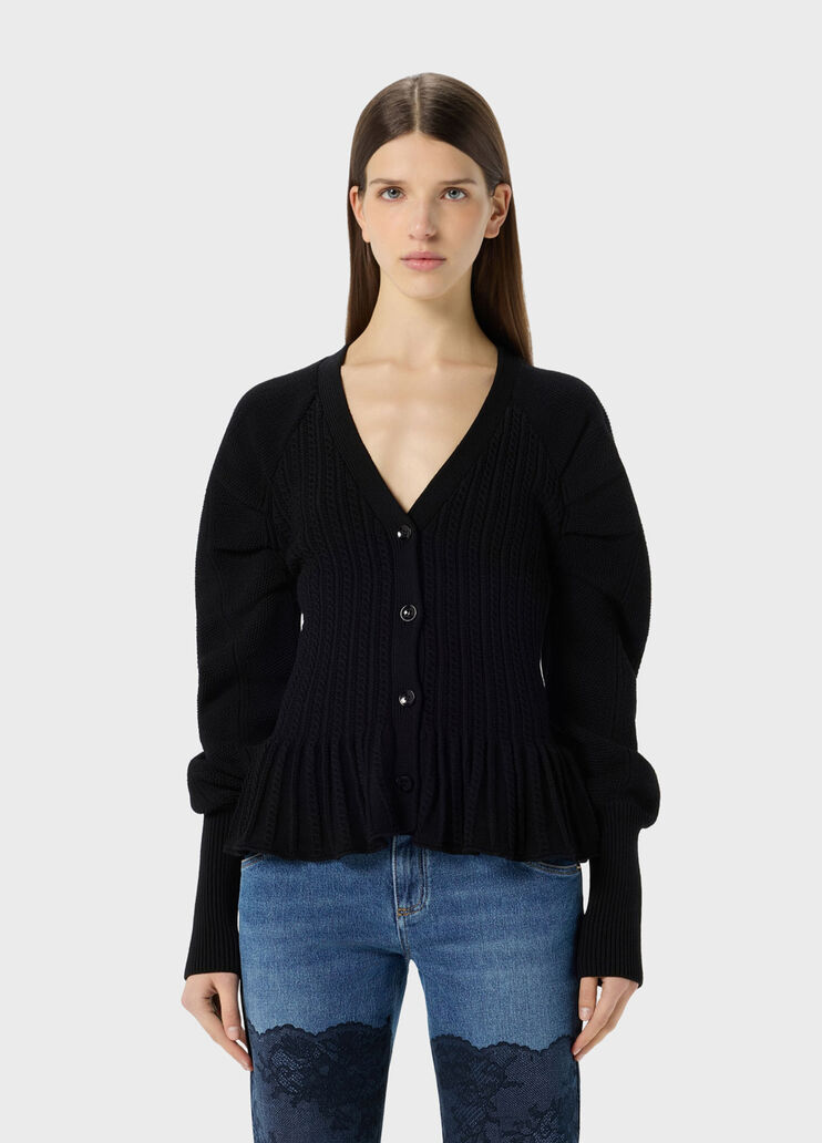 Knit cardigan with flounced detailing  Blumarine - medium