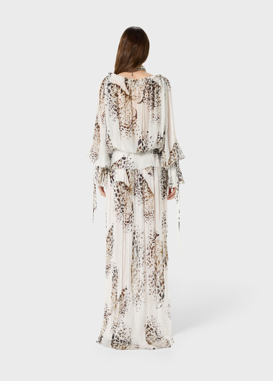 Blusa in georgette pliss&eacute; a stampa  Blumarine - large image number 1