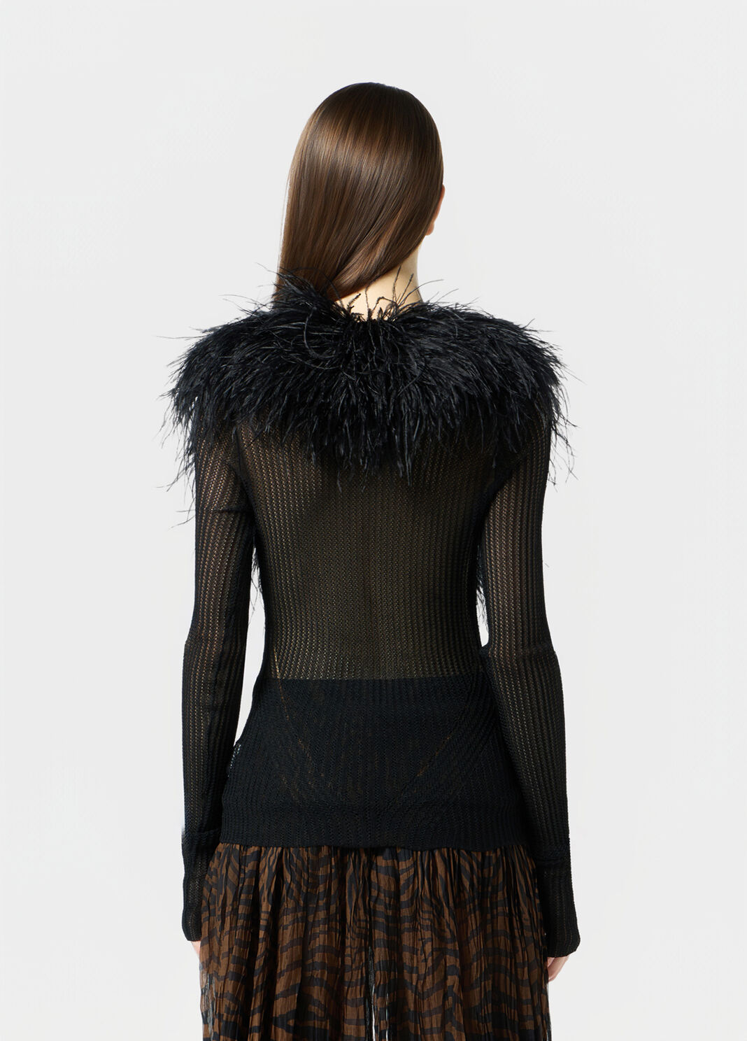 Knit cardigan with feathered neck  Blumarine - large image number 1