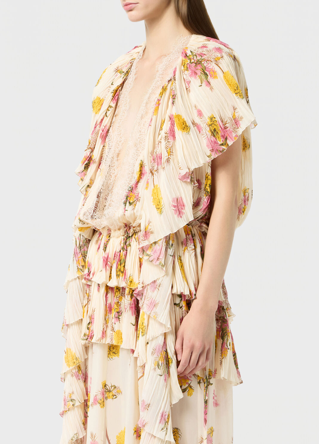 Long pleated georgette dress with print  Blumarine - large image number 2