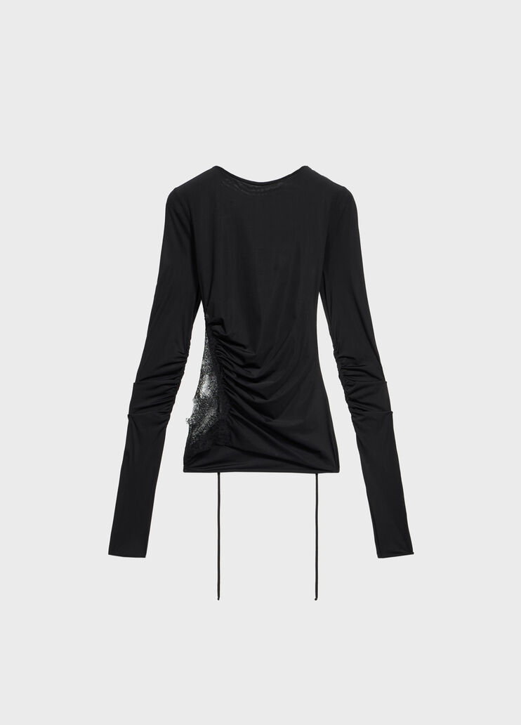 Jersey top with scalloped lace inserts  Blumarine - medium