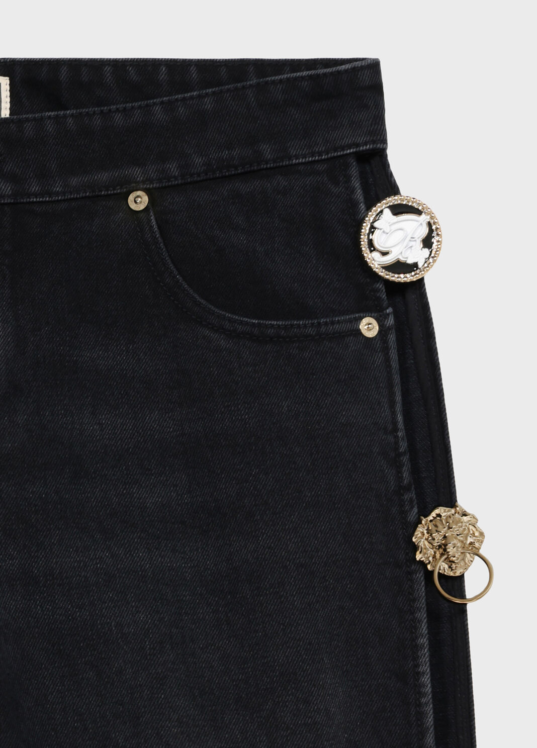 Wide-leg jeans with jewel buttons  Blumarine - large image number 6