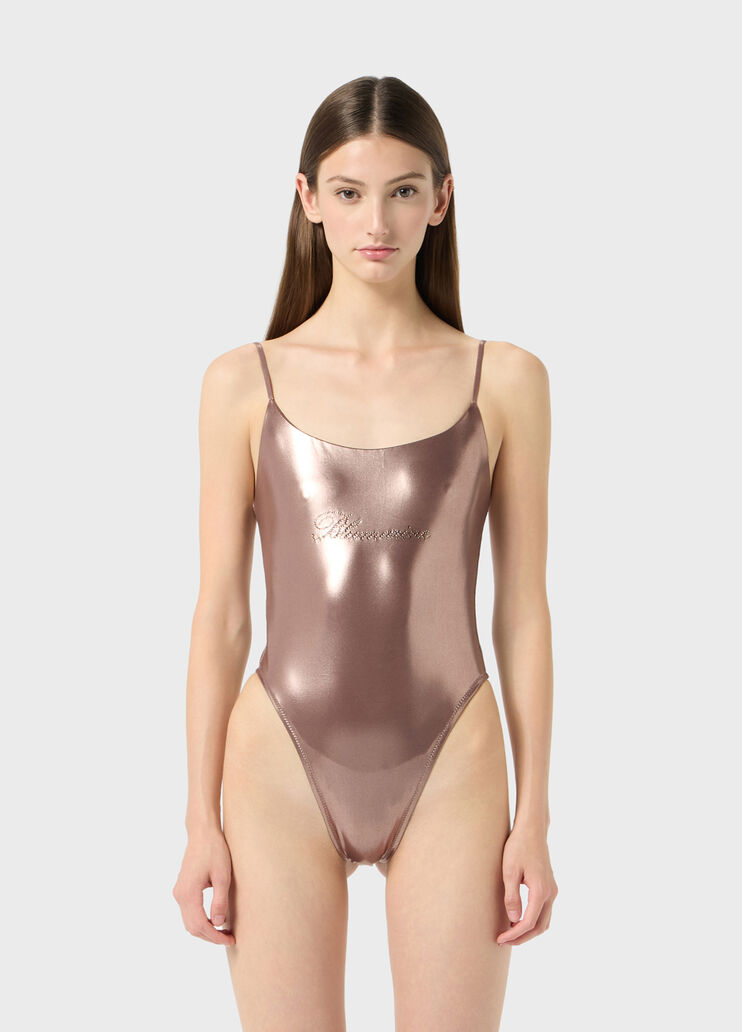 Costume intero in jersey laminato con ricamo  Blumarine - medium