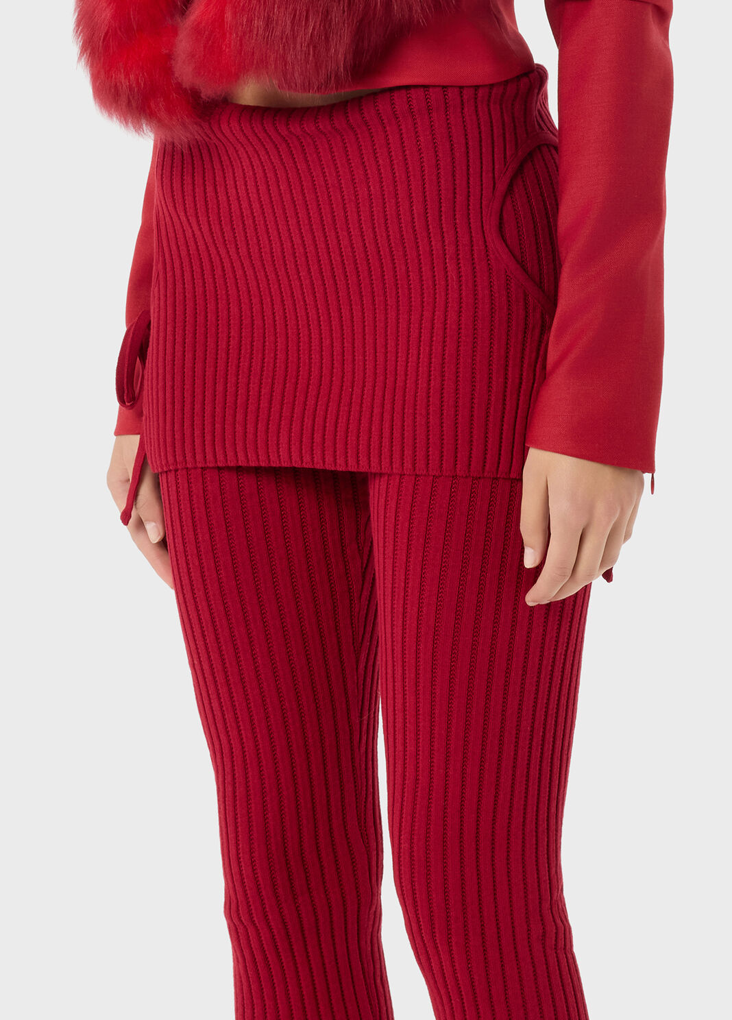 Knit leggings with cut-outs and laces  Blumarine - large image number 2