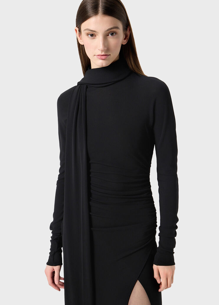 Jersey midi dress with scarf  Blumarine - large image number 2