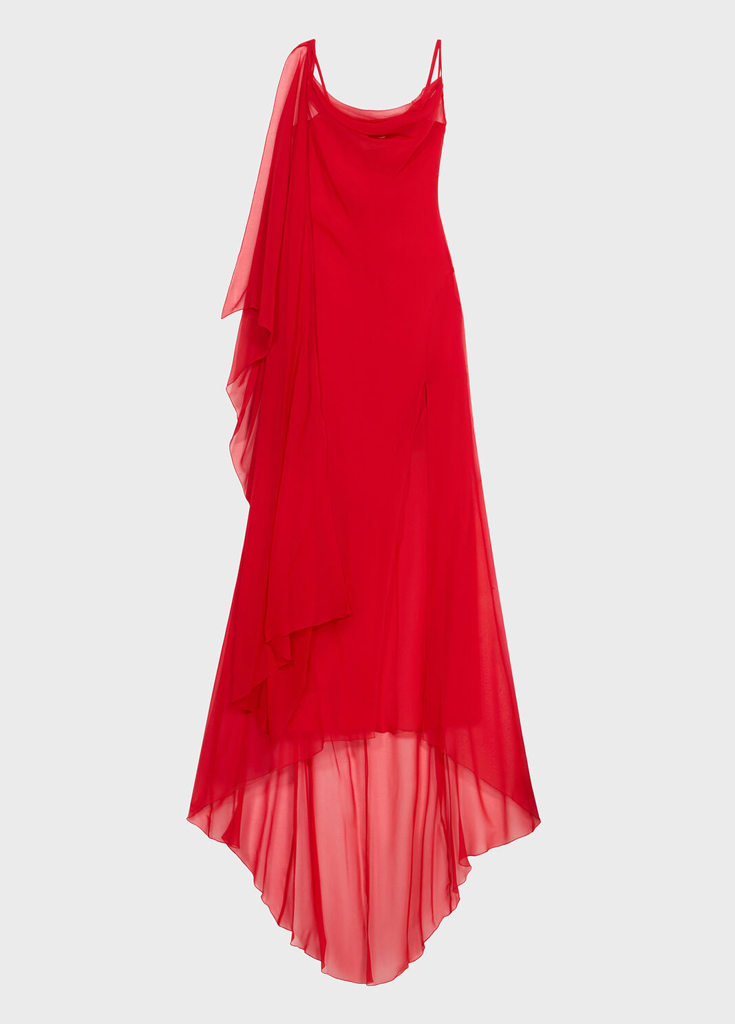 Long georgette silk dress with slit  Blumarine - large image number 4