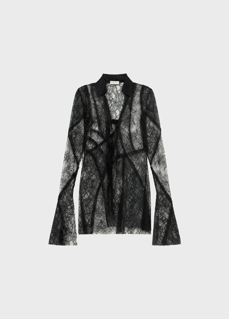 Patchwork-Effekt Spitzenmix Hemd  Blumarine - medium