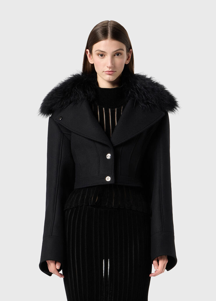 Wool coat with fur  Blumarine - medium Wool coat with fur  Blumarine - medium