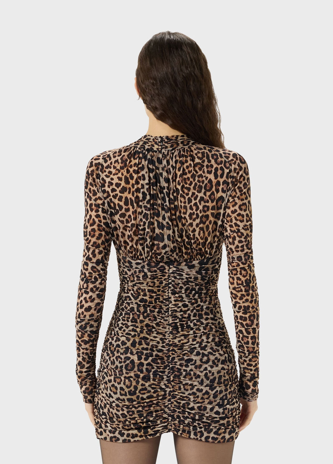 Short printed jersey dress with brooch  Blumarine - large image number 1