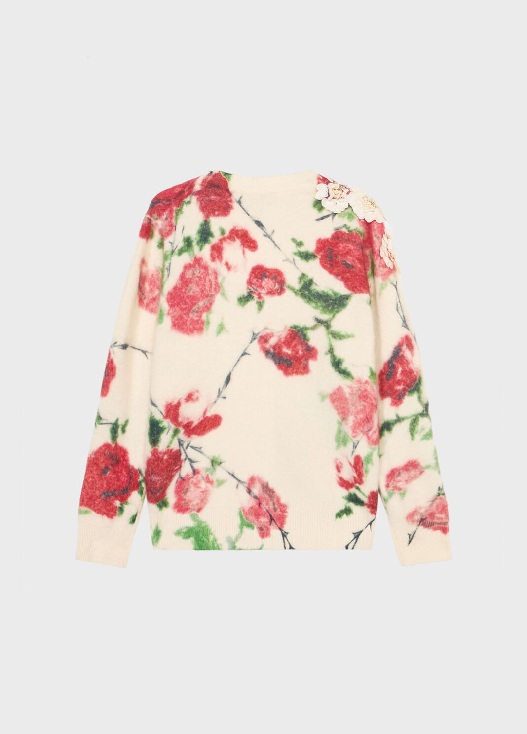 Cardigan aus Wolle und Kaschmir mit 3D-Blumenprint  Blumarine - large image number 5