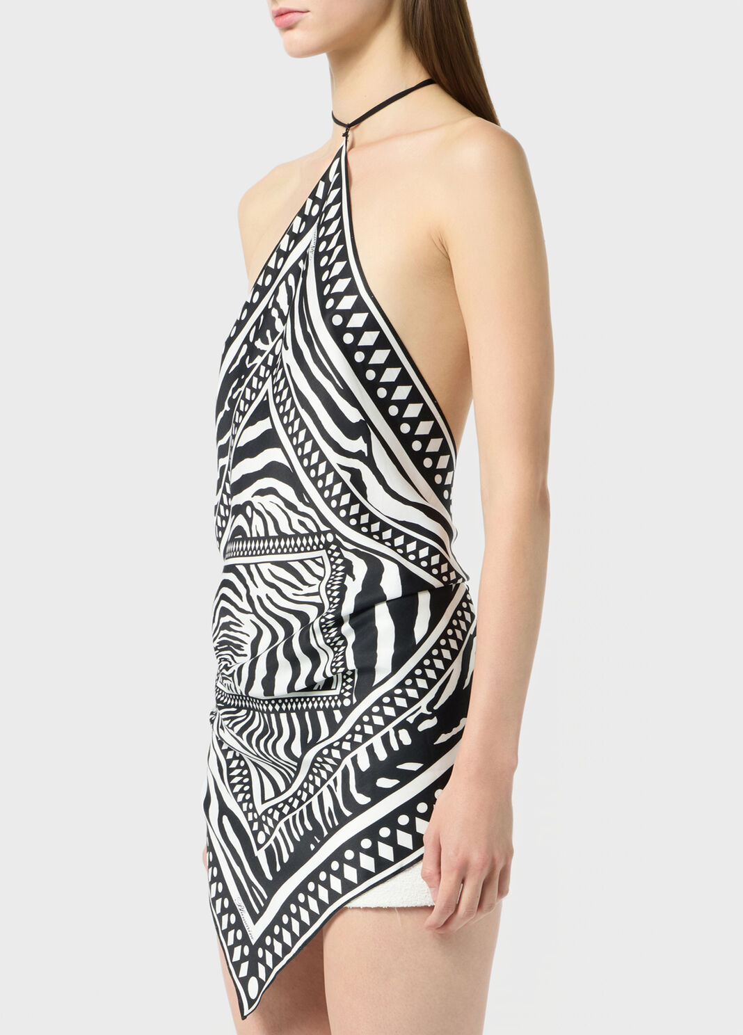 Printed twill scarf top  Blumarine - large image number 2