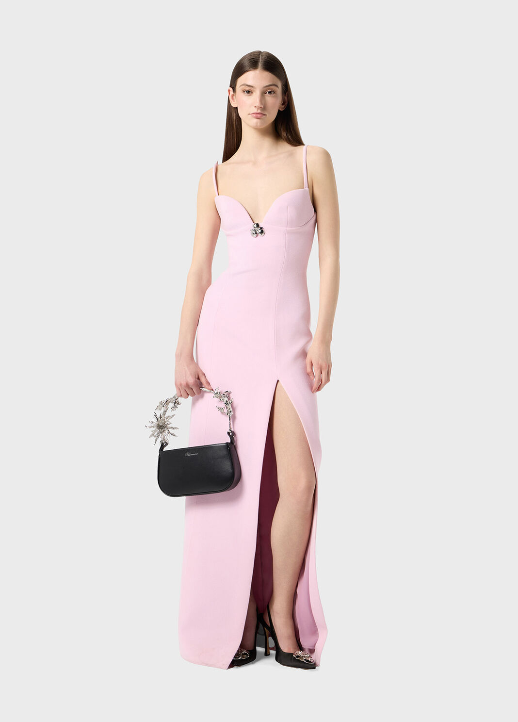 Long crepe dress with slit  Blumarine - large image number 3