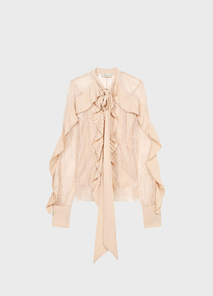 Lace shirt with pleated flounce  Blumarine - medium