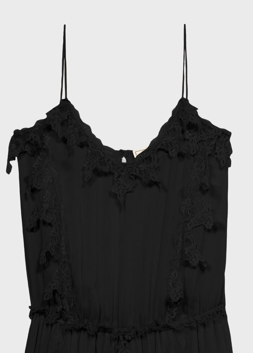 Robe longue en cr&eacute;pon avec dentelle  Blumarine - large image number 6