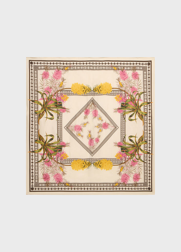 Viscose twill foulard with logo print  Blumarine - medium