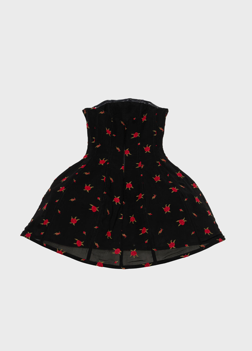 Short dress with rose embroidery and bejewelled buttons  Blumarine - large image number 5