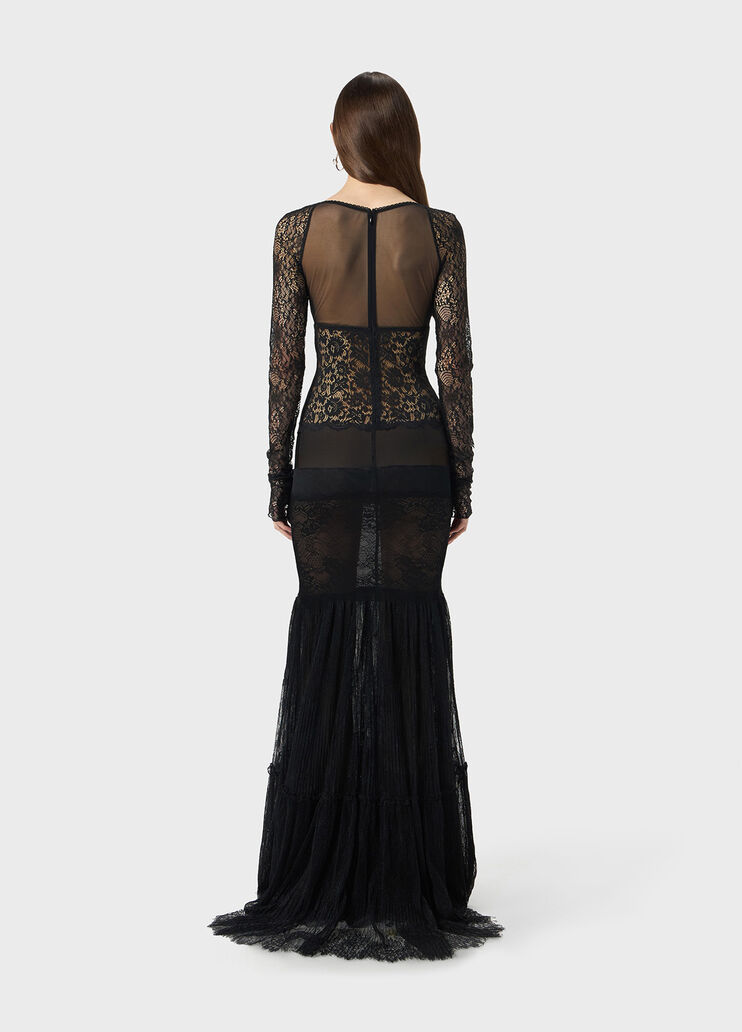 Long dress in lace and tulle  Blumarine - large image number 1