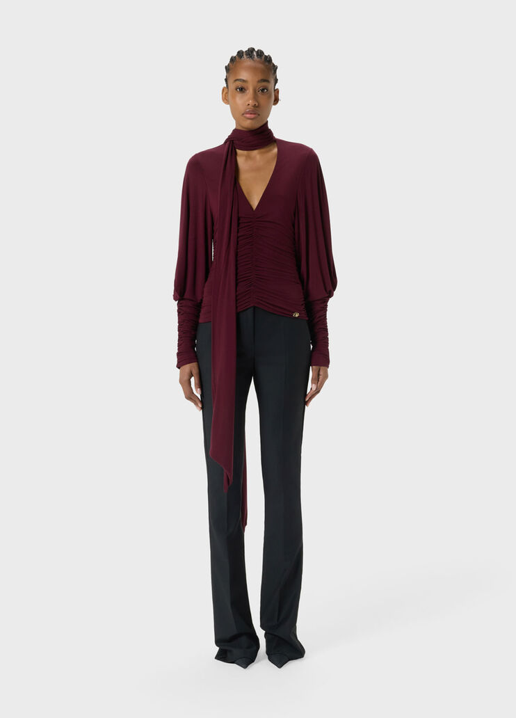 Jersey blouse with gathering and stole  Blumarine - medium