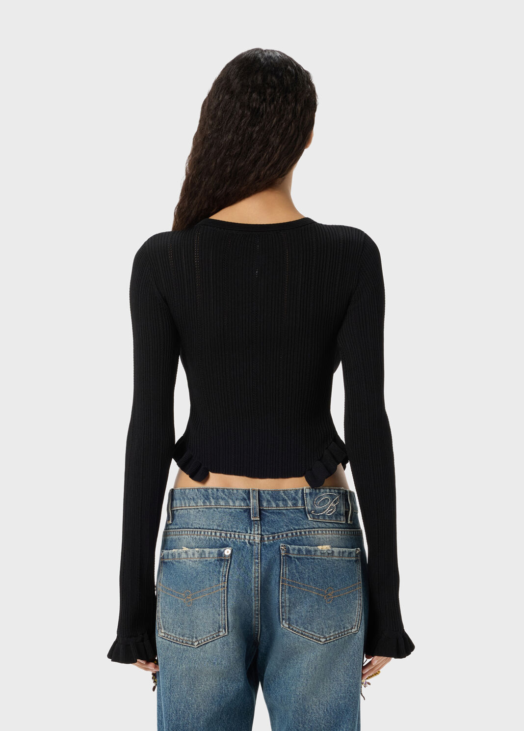 Gerippter Cardigan mit Schmetterlingen  Blumarine - large image number 1