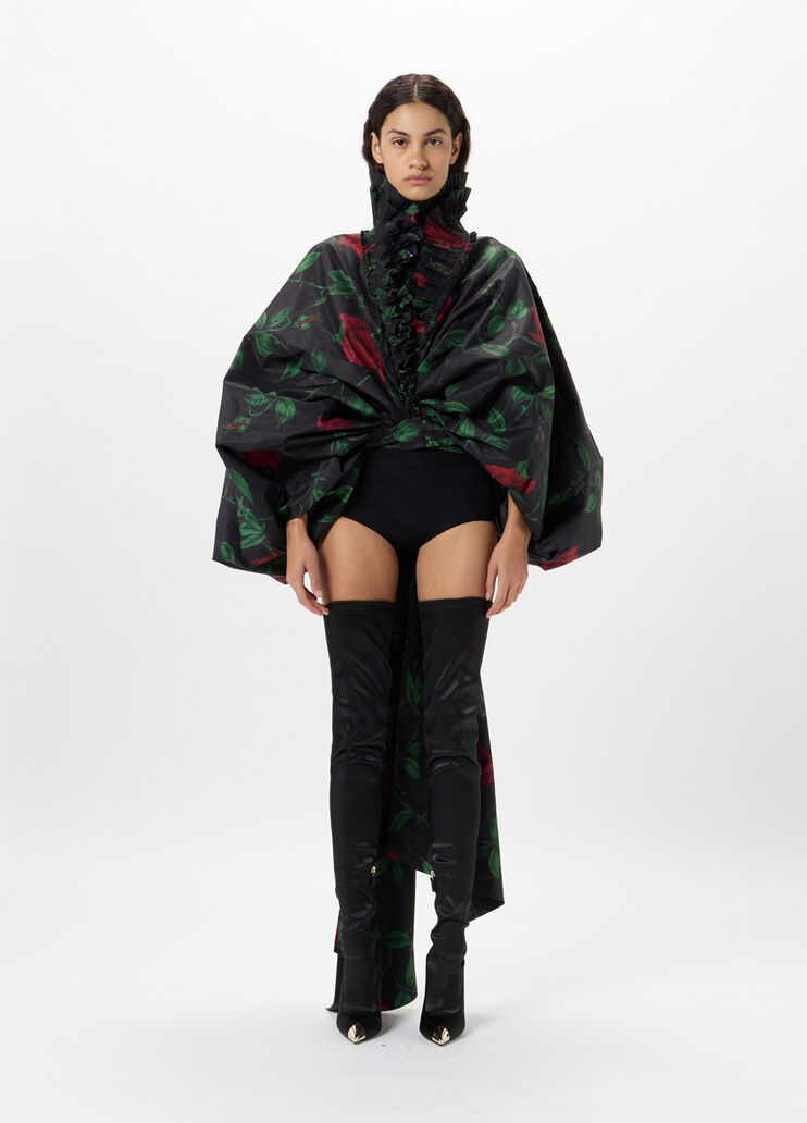 Cape en taffetas imprim&eacute; &agrave; liens  Blumarine - medium