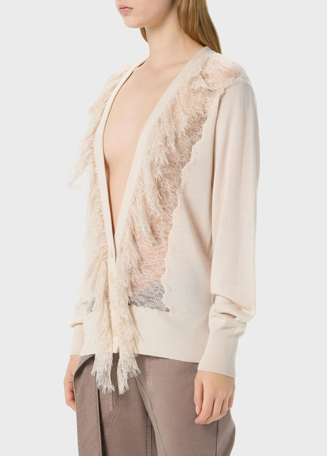 Cardigan aus Wolle mit Volant aus Spitze  Blumarine - large image number 2
