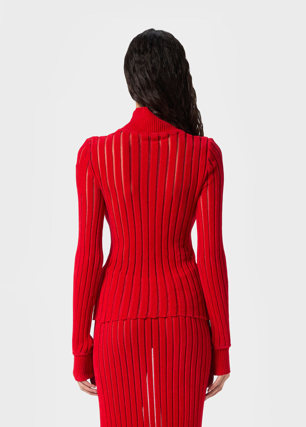 Ribbed see-through knit turtleneck  Blumarine - large image number 1