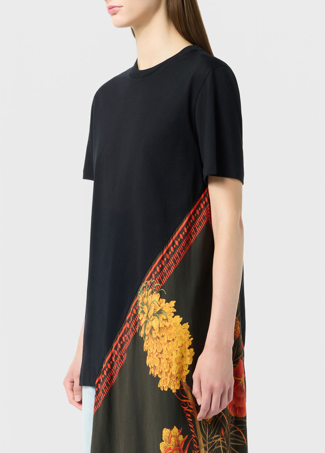 Jersey T-shirt with foulard appliqu&eacute; and embroidery  Blumarine - large image number 2