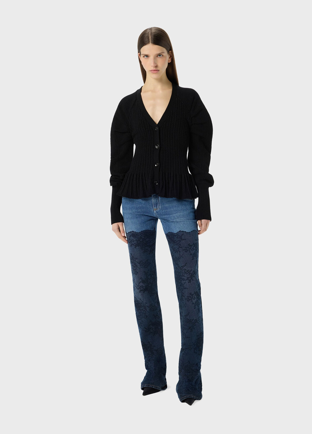 Knit cardigan with flounced detailing  Blumarine - large image number 3
