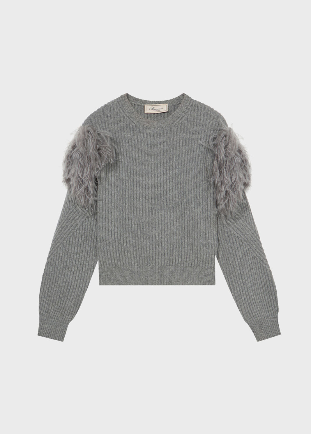 Ribbed wool sweater with feathers  Blumarine - large image number 4