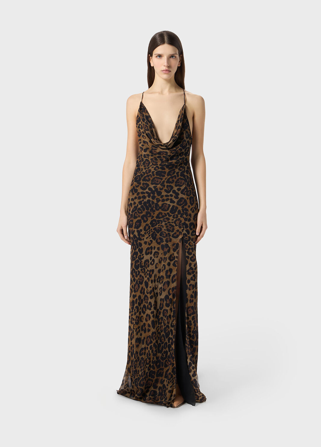 Long dress in printed creponne  Blumarine - large image number 0
