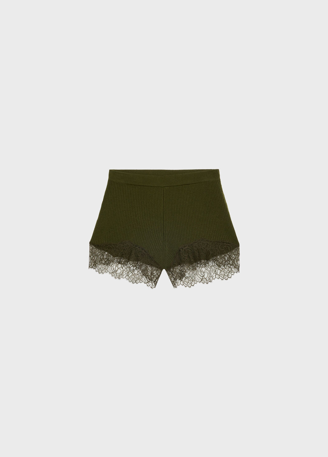 Stretch ribbed shorts with lace inserts  Blumarine - large image number 4
