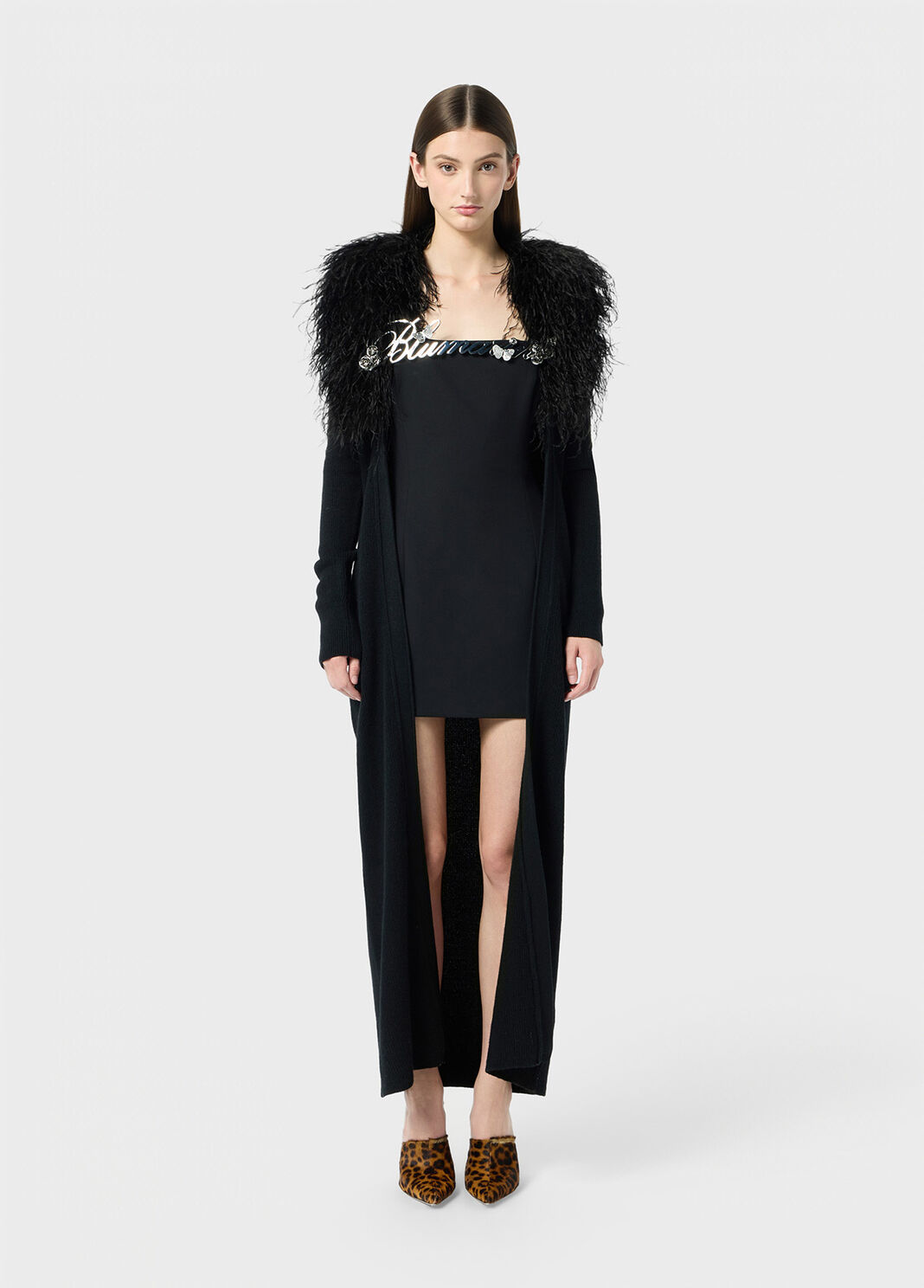 Long cardigan with faux fur collar  Blumarine - large image number 3