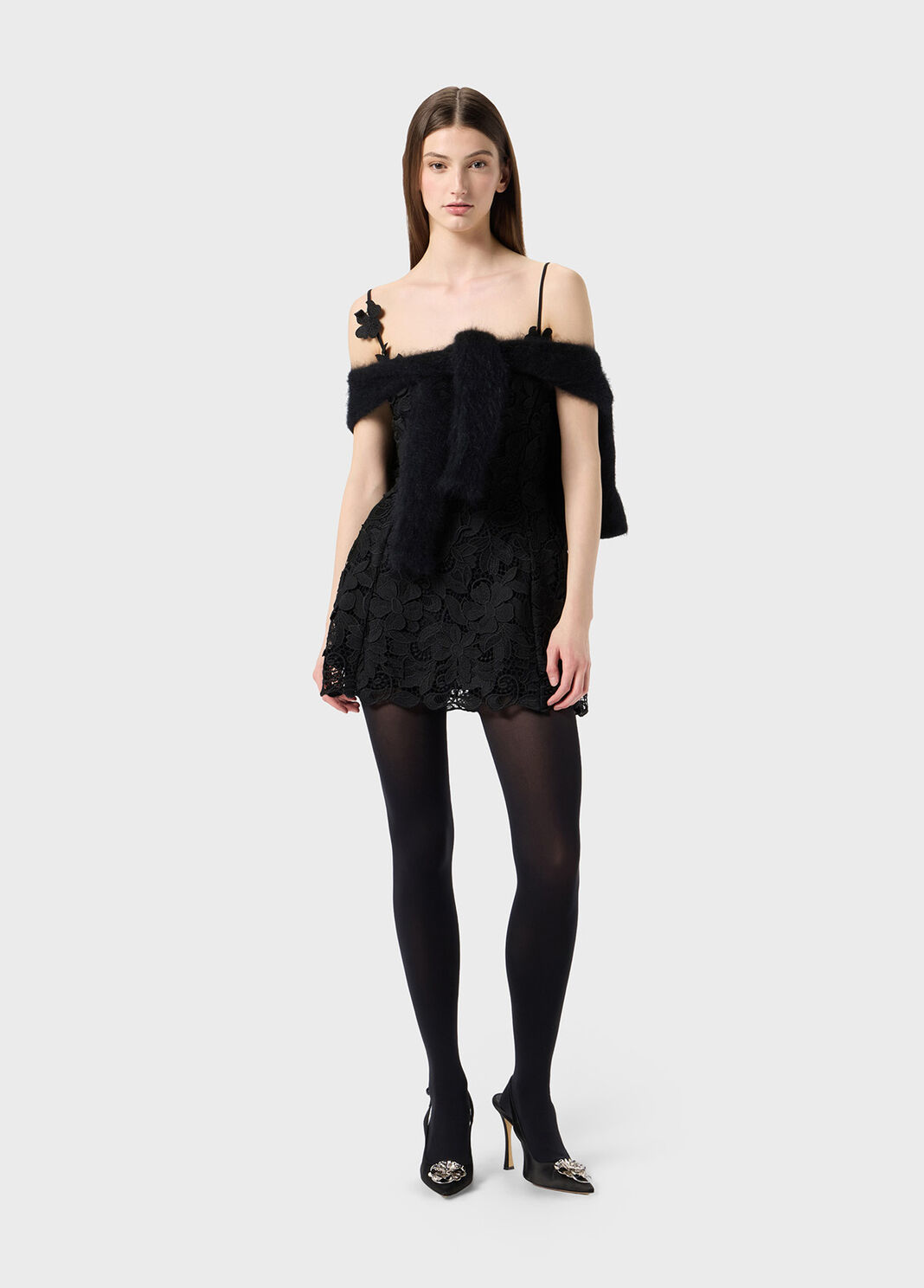 Short macrame lace dress  Blumarine - large image number 3