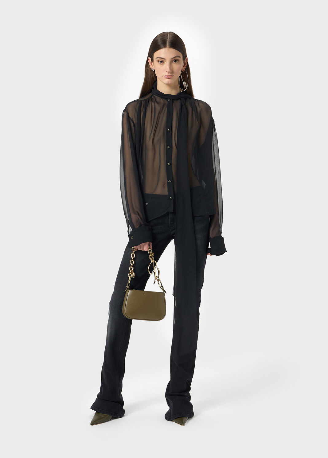 Skinny jeans with rose embroidery  Blumarine - large image number 3