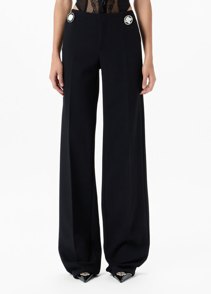 Pantalon en cady &agrave; boutons bijoux  Blumarine - medium