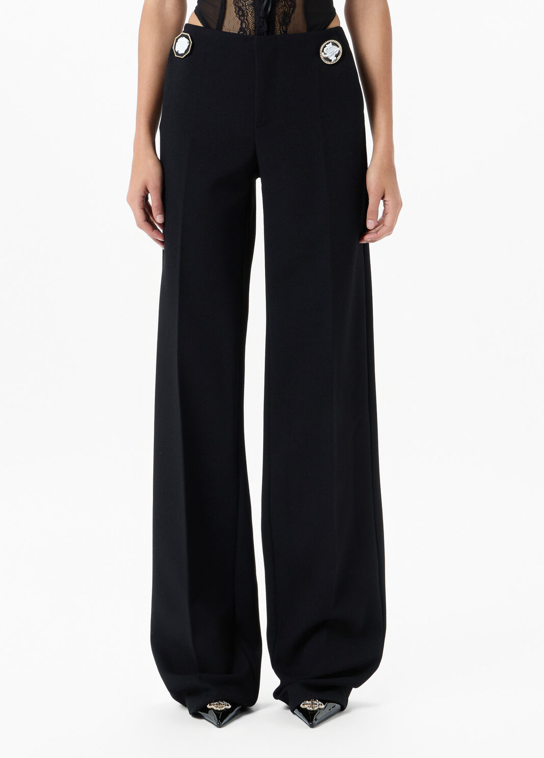 Pantalon en cady &agrave; boutons bijoux  Blumarine - large image number 0