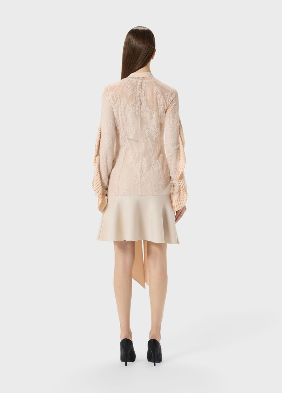 Lace shirt with pleated flounce  Blumarine - large image number 1