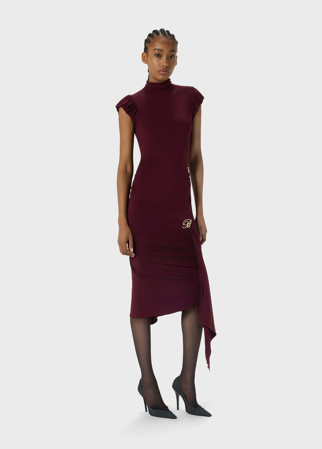 Jersey dress with draping  Blumarine - large image number 3