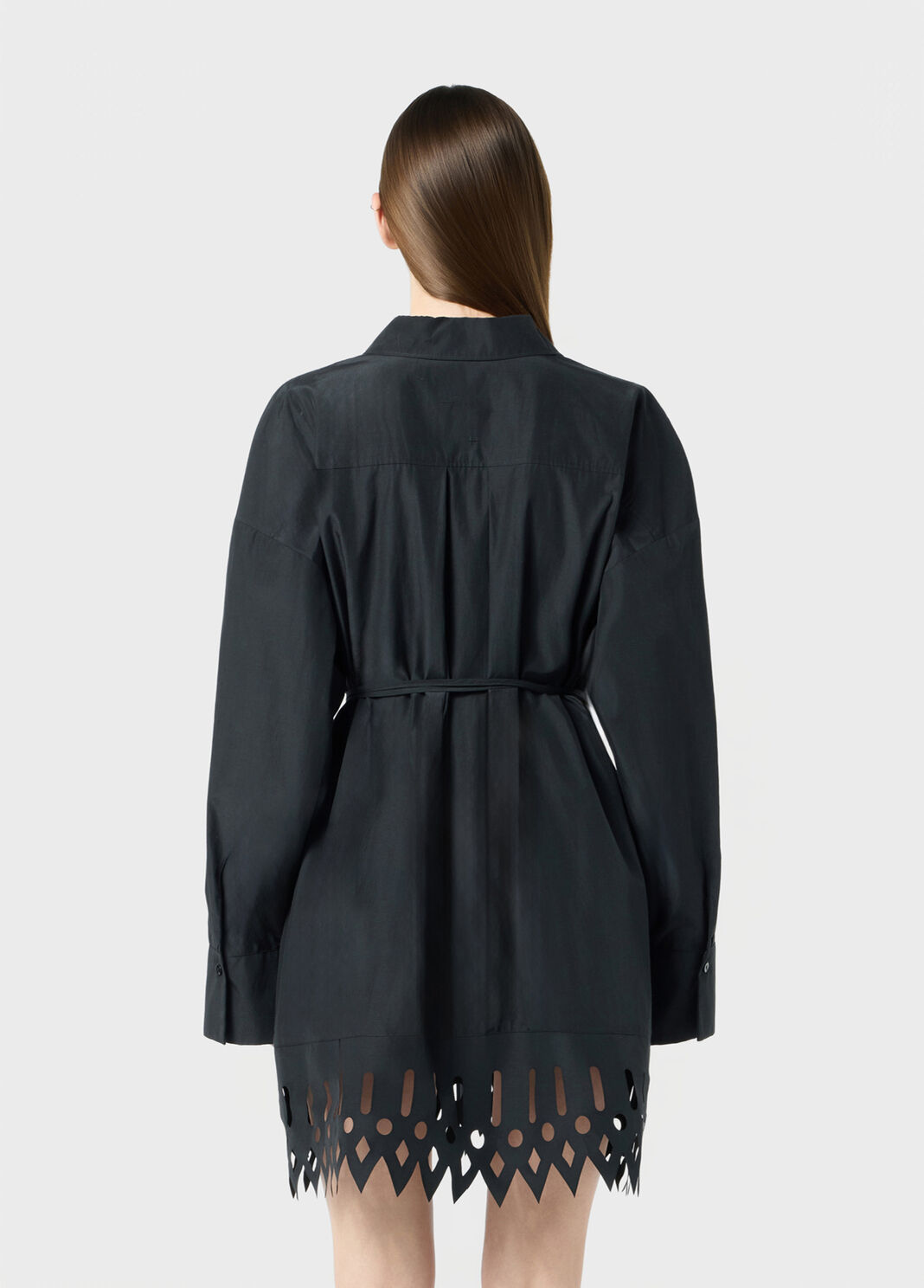 Taffeta shirt dress with openwork embroidery  Blumarine - large image number 1