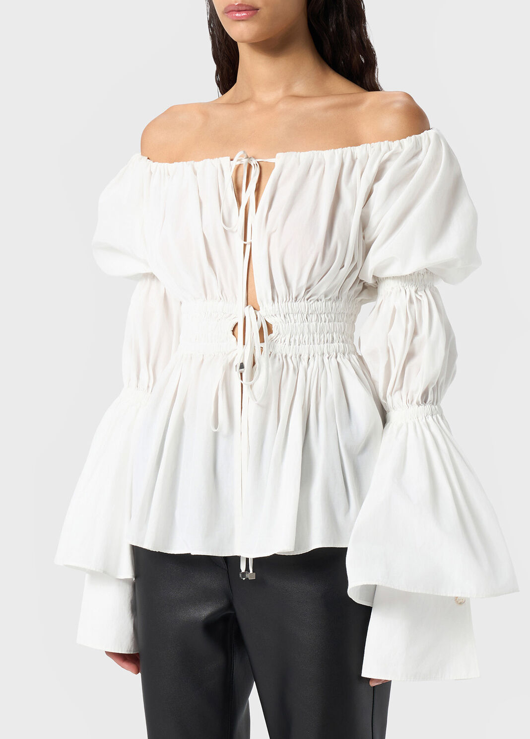 Technical fabric shirt with gathering  Blumarine - large image number 2