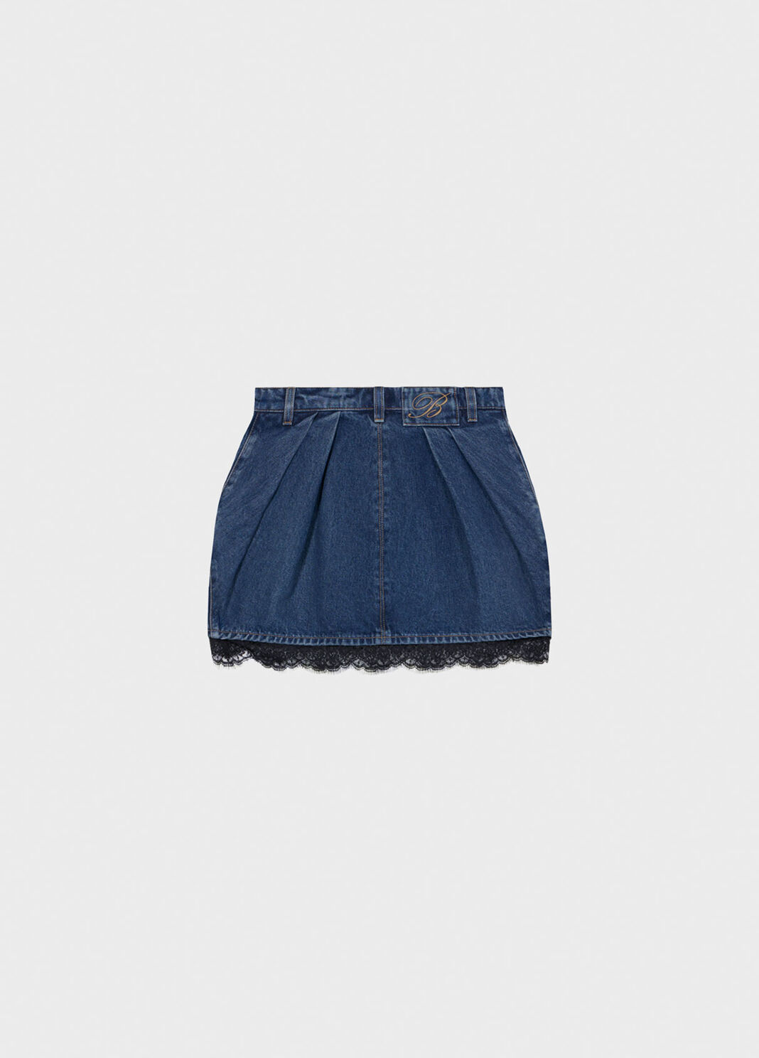 Kurzer Rock aus Denim mit Spitze  Blumarine - large image number 5