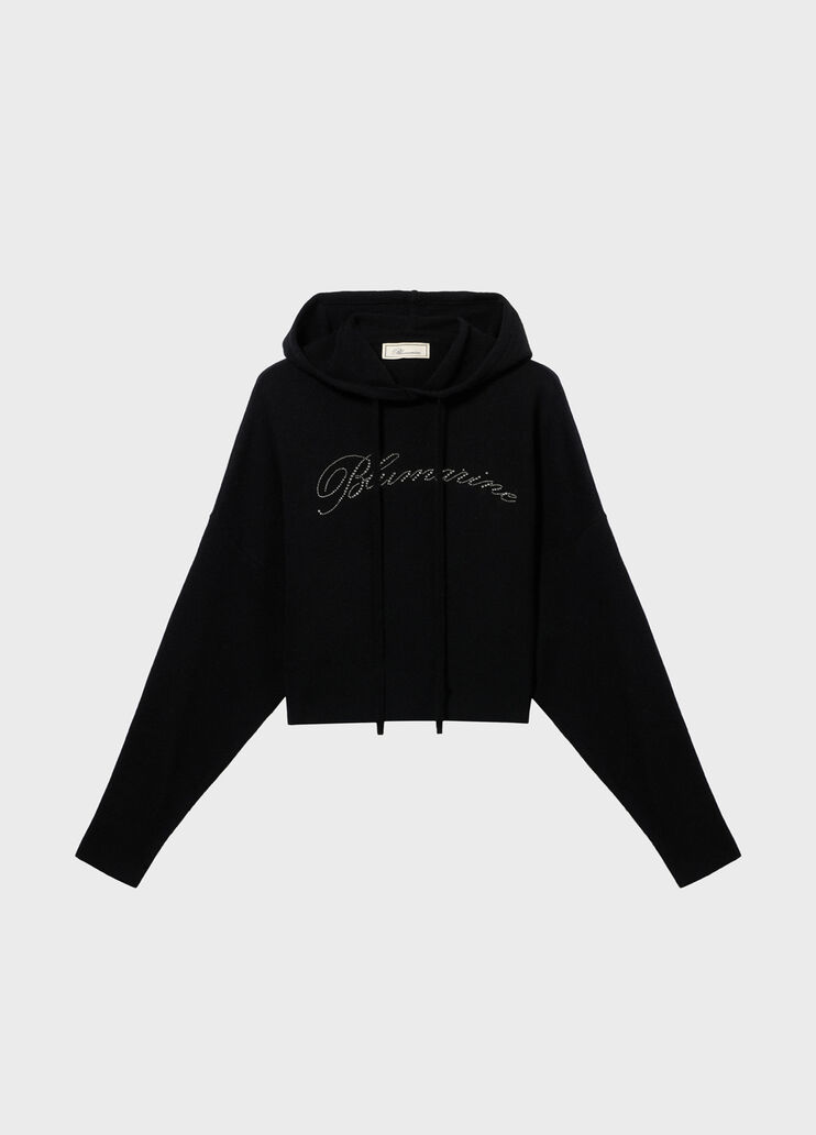 Wool sweatshirt with rhinestone embroidery  Blumarine - medium