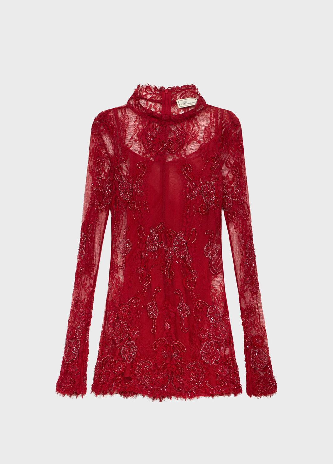 Short lace dress with embroidery  Blumarine - large image number 4