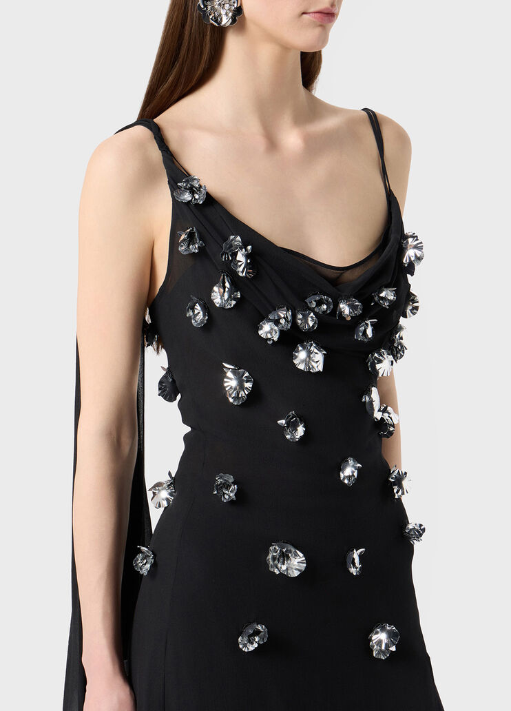 Long georgette dress with embroidery  Blumarine - large image number 2