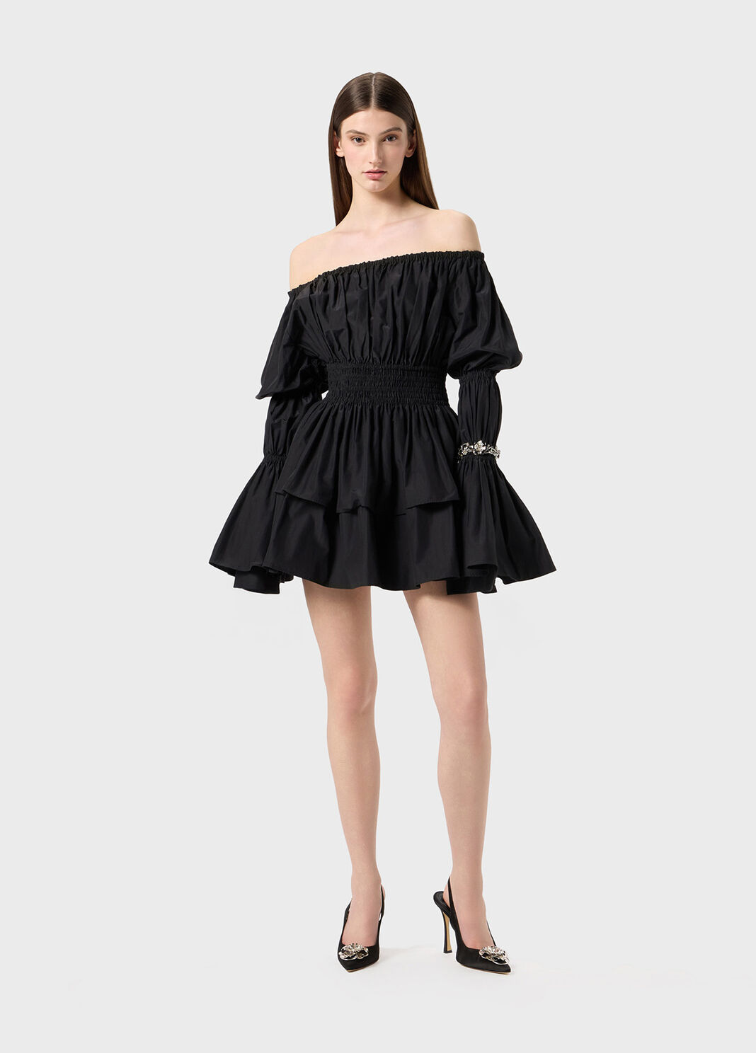 Cotton dress with ruffles and gathering  Blumarine - large image number 3